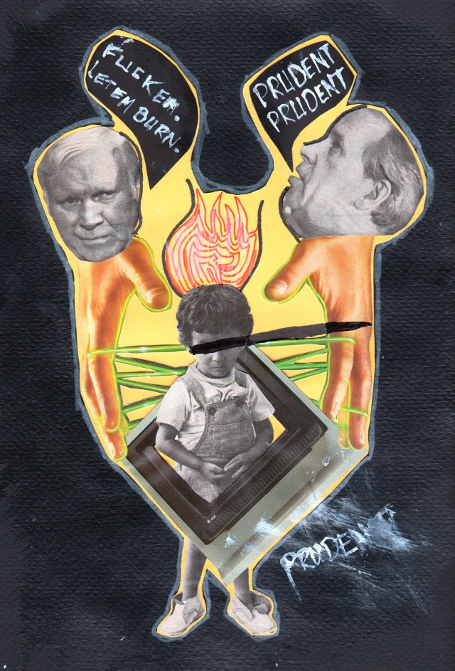 Mixed media on construction paper