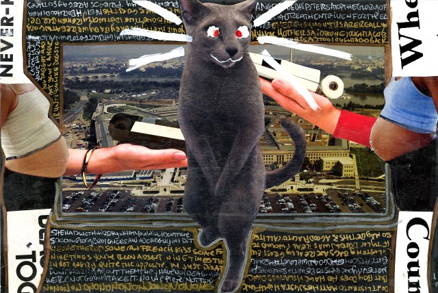 Mixed media collage on paper, 2015